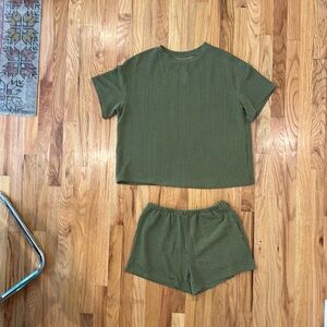 Striped Green Loungewear Set